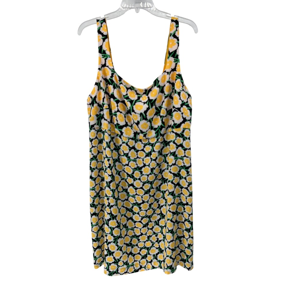 Diane von Furstenberg for Target Floral‎ Daisy Shift Dress Yellow Black Size 18